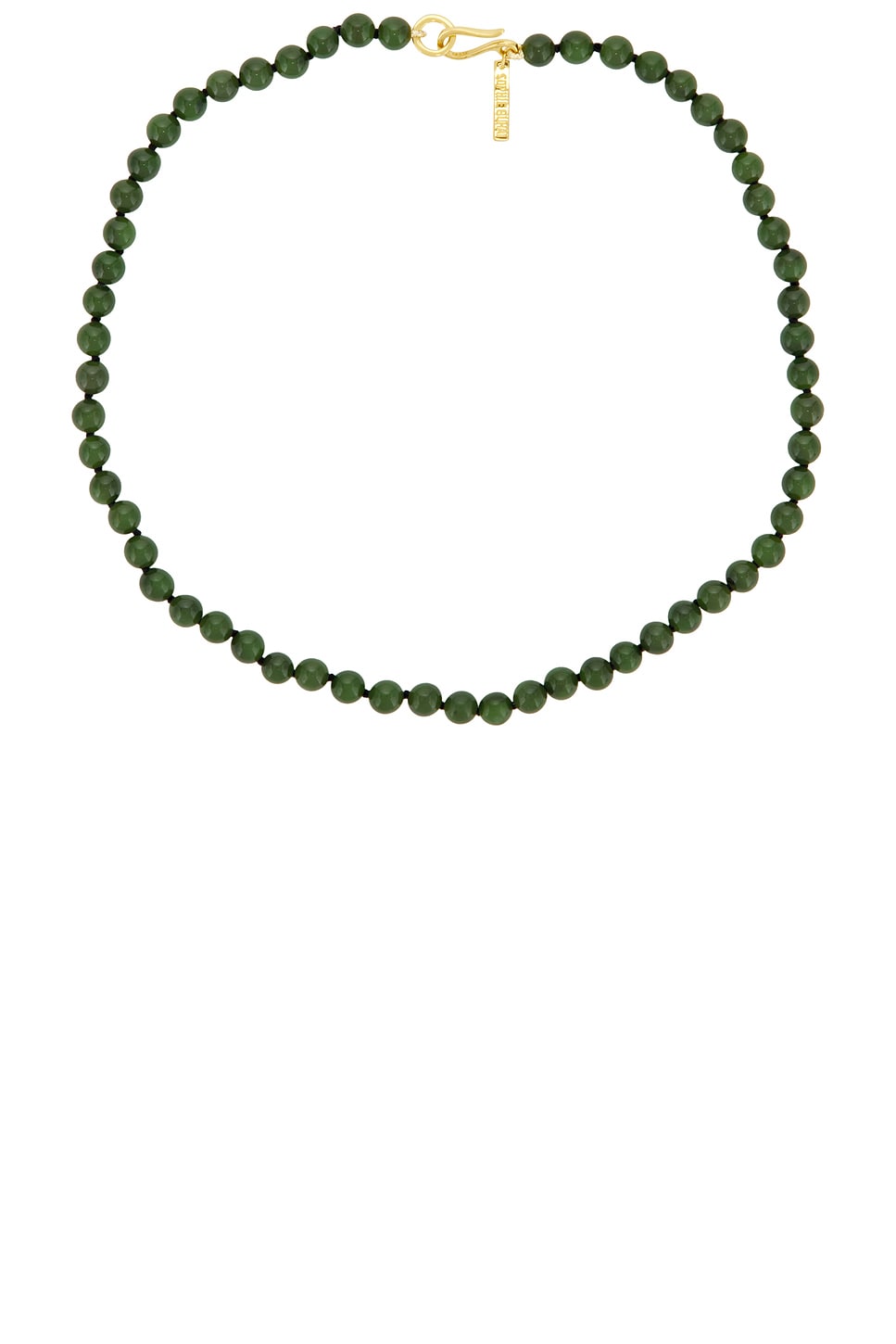 Tiny Boule Collar Necklace in Green