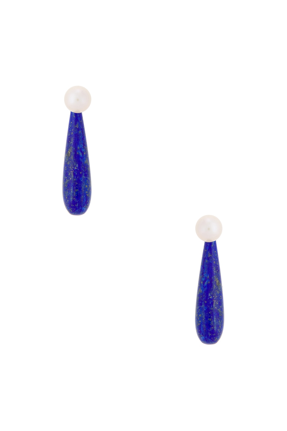 Image 1 of SOPHIE BUHAI Small Angelyne Earrings in Lapis, Freshwater Pearls, & Sterling Silver