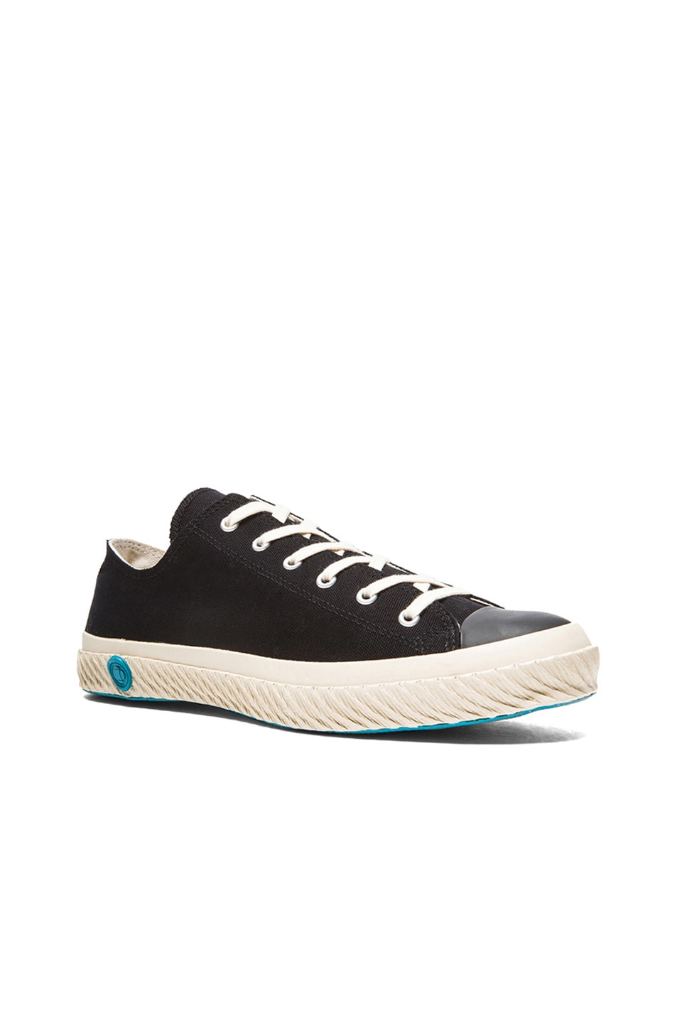 Image 1 of Shoes Like Pottery Low Top Canvas Sneakers in Black