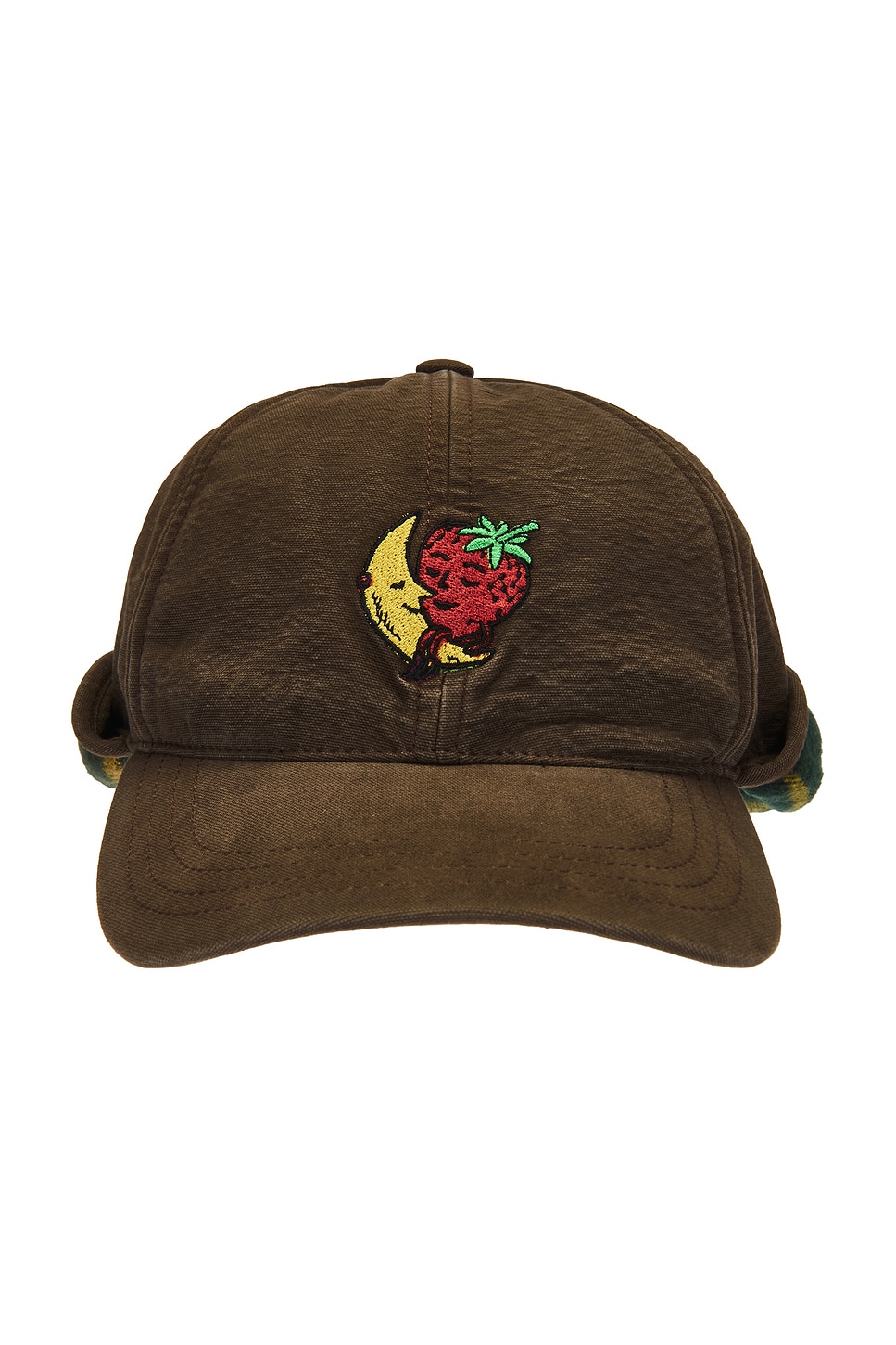 Sky High Farm Workwear Logo Trapper Cap In Brown