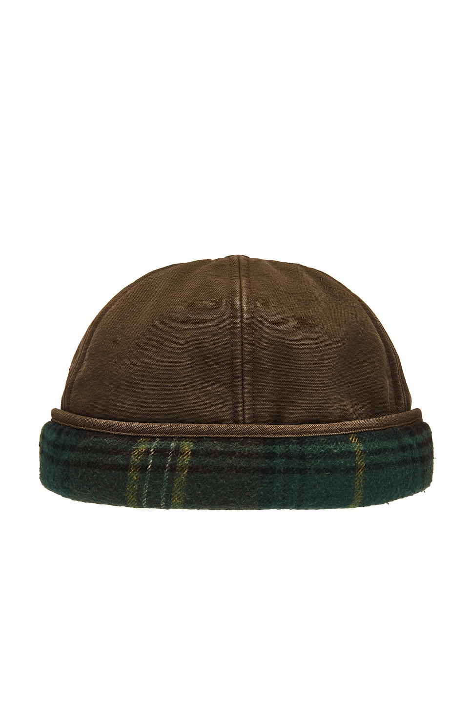 Sky High Farm Workwear Logo Trapper Cap In Brown