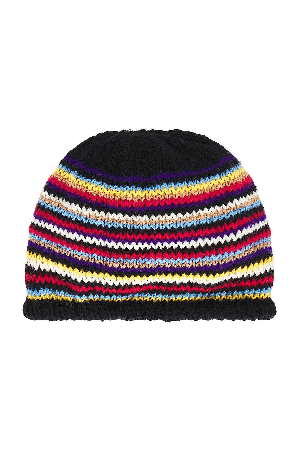 Unisex Samira Nasr Striped Beanie Knit in Multi