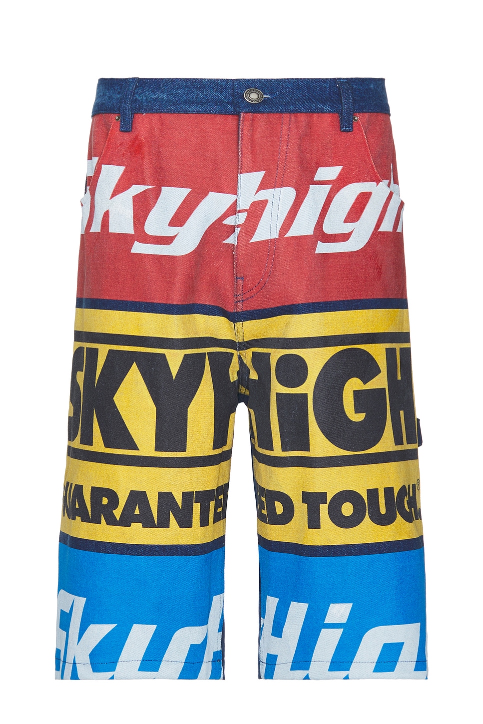 Image 1 of Sky High Farm Workwear Construction Graphic Logo Shorts in Multi