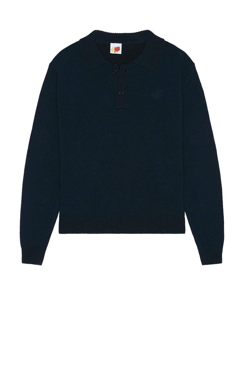 Perennial Long Sleeve Polo in Navy