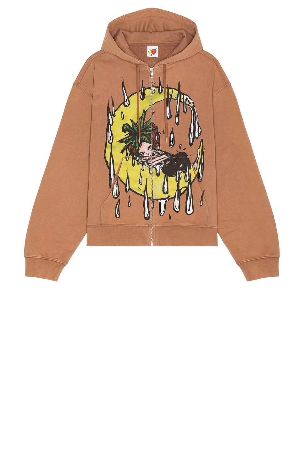 Eri Zip Up Hoodie in Brown