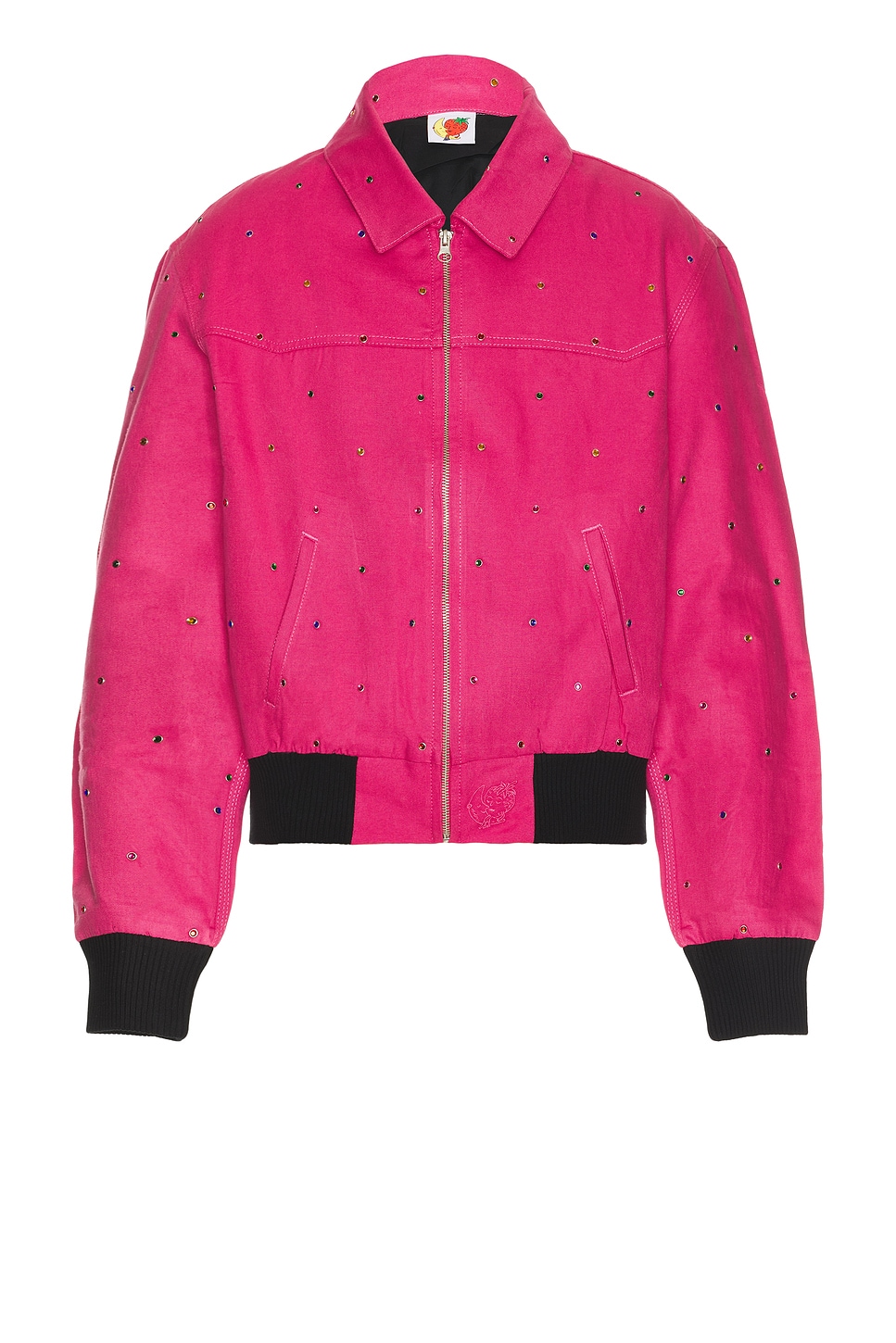 Studded Work Jacket Woven in Rose