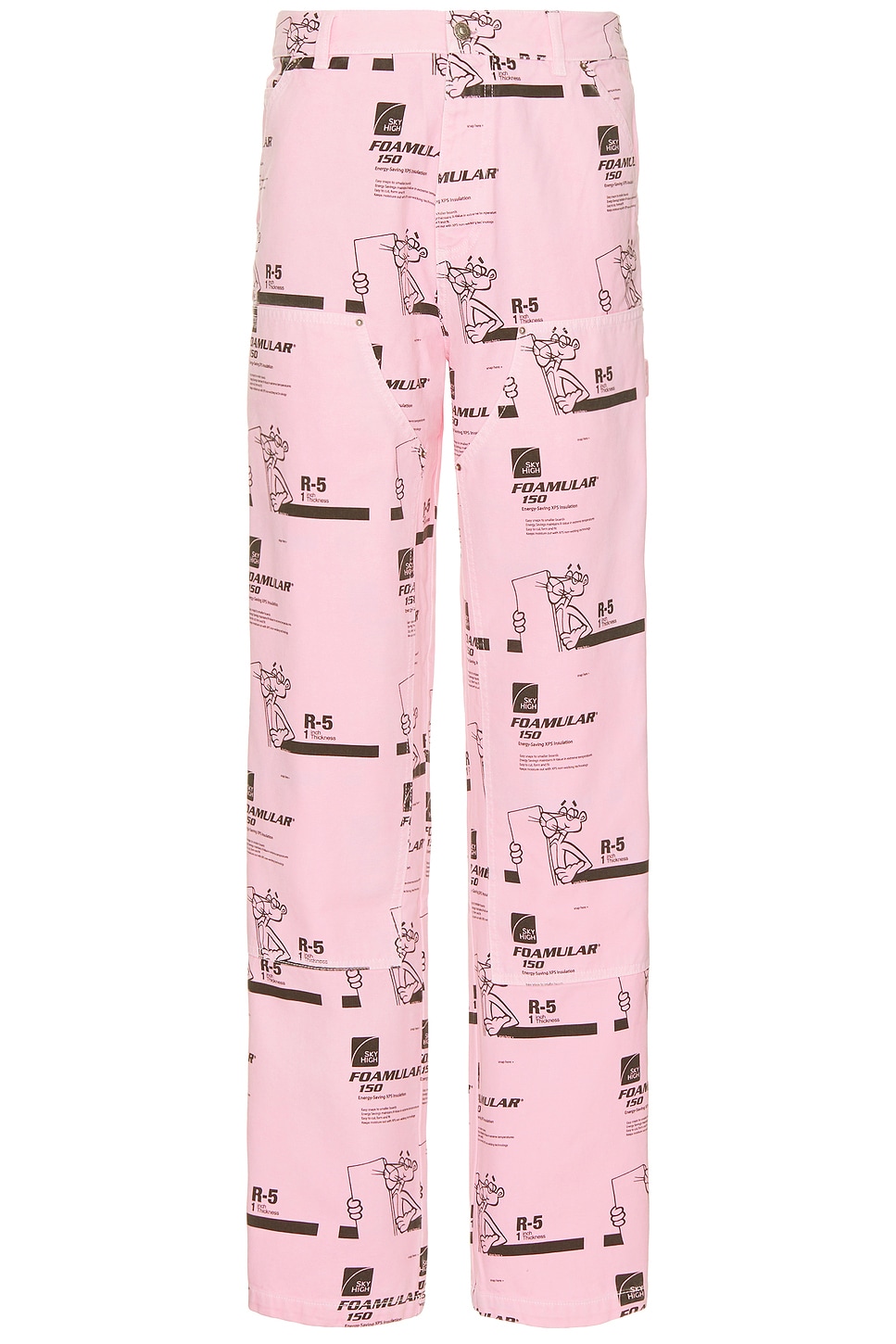 Image 1 of Sky High Farm Workwear Insulation Print Double Knee Pants in Pink