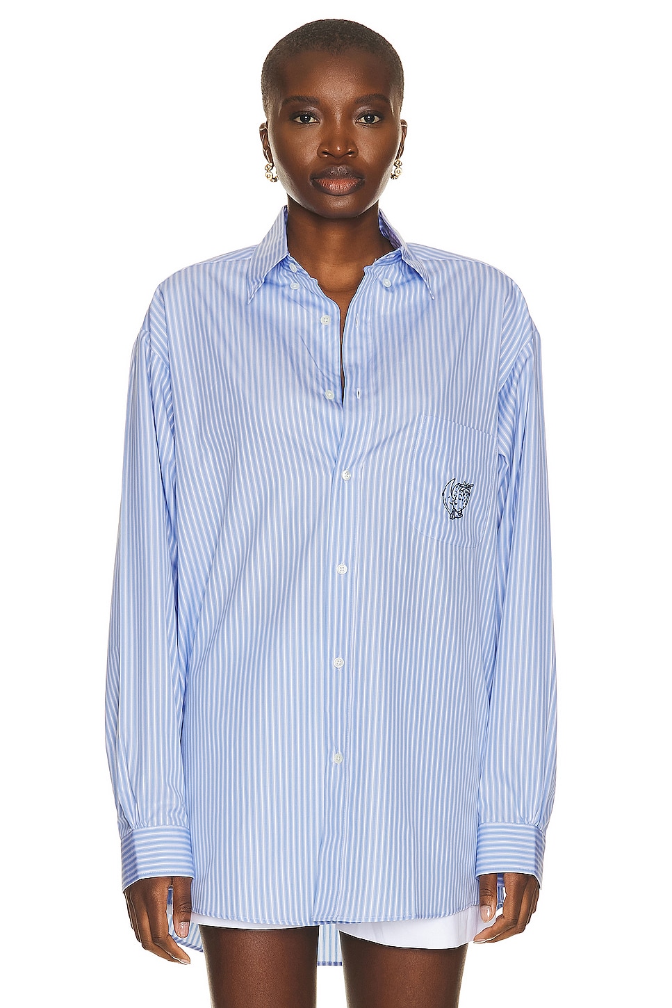 Image 1 of Sky High Farm Workwear Unisex Samira Nasr Striped Shirt Woven in STRIPE 1