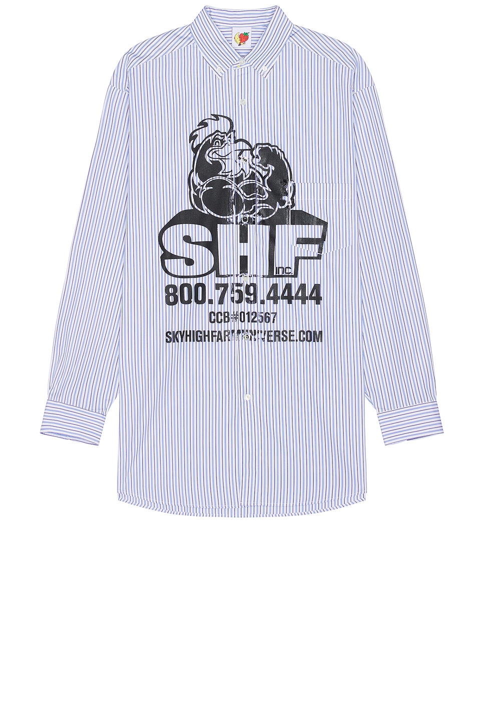 Image 1 of Sky High Farm Workwear Chicken Button Down Shirt in Blue