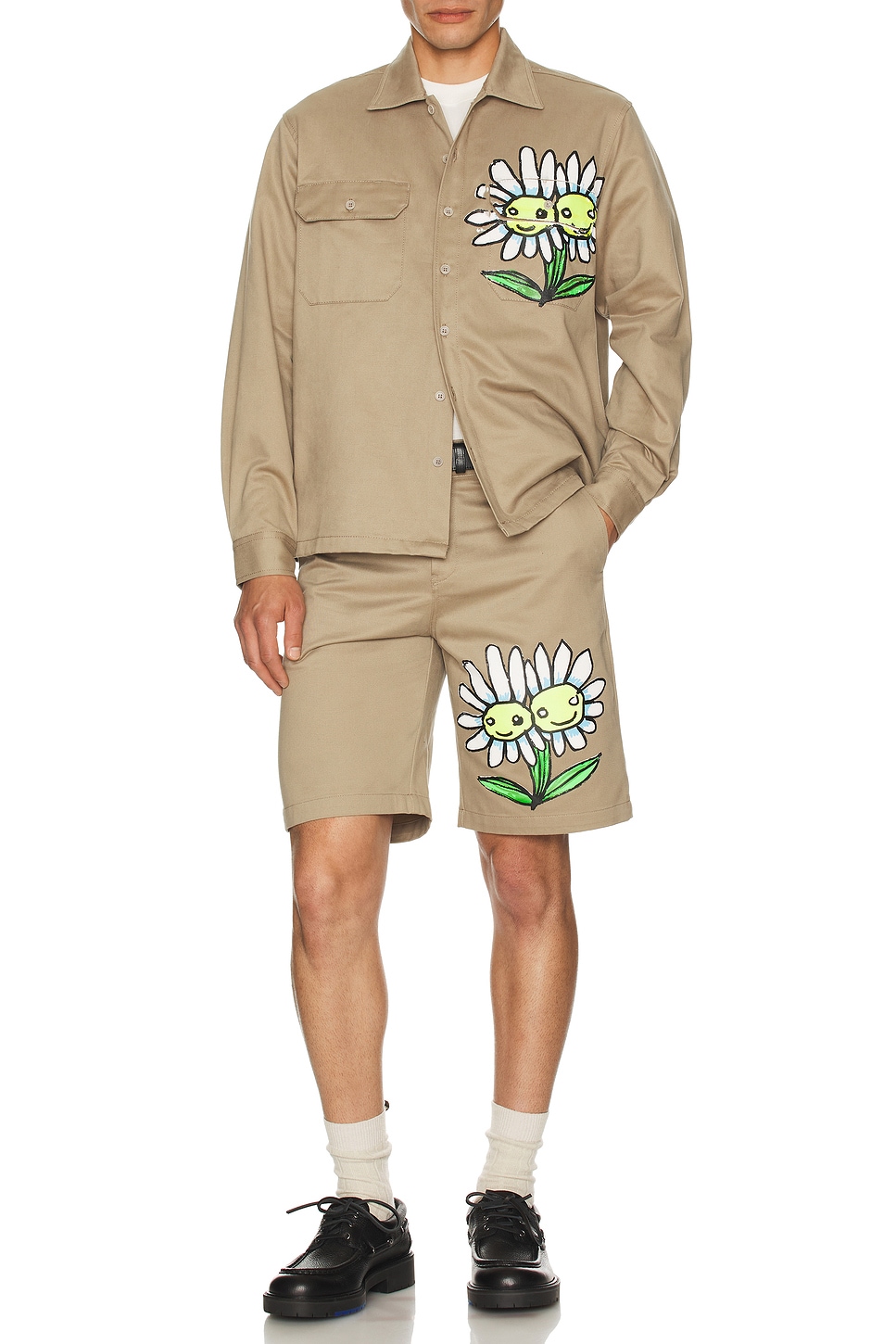 Image 4 of Sky High Farm Workwear Daisy Workshirt in Sand