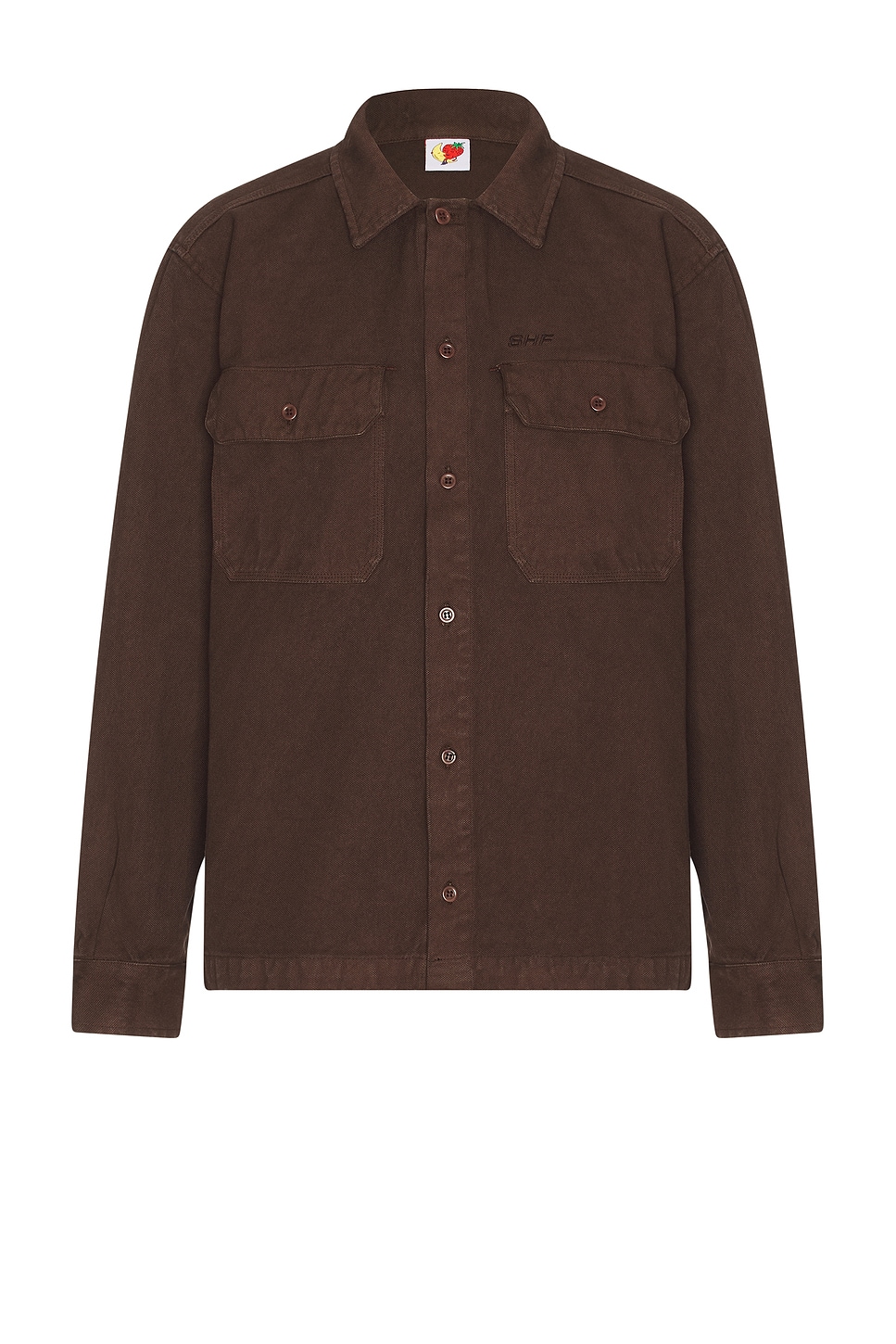 Sky High Farm Workwear Canvas Work Overshirt Woven In Burgundy