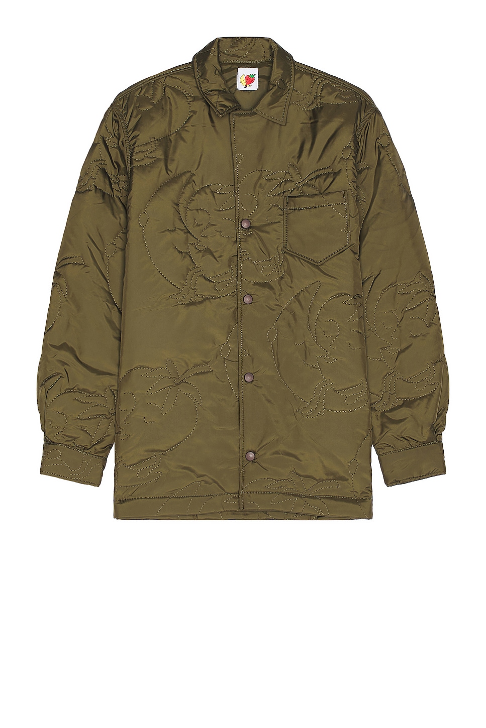 Image 1 of Sky High Farm Workwear Unisex Heidi Bivens Logo Quilted Shirt Woven in GREEN