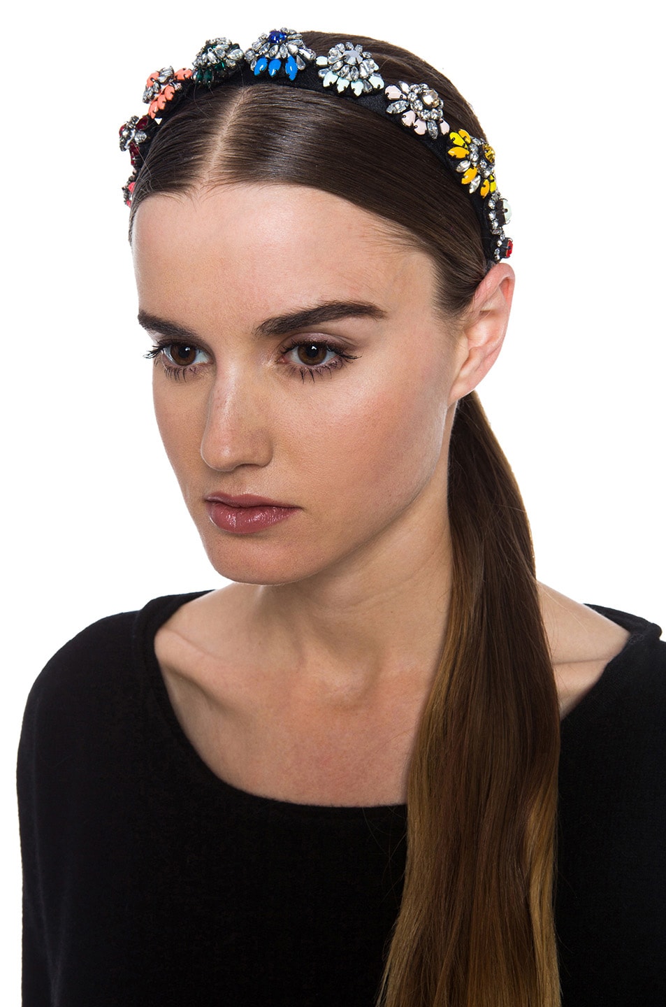 Image 1 of Shourouk Camelia Jumble Headband in Multi