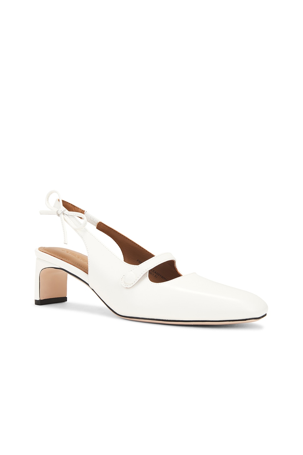 Shop Shushu-tong Side Bow Square Toe High Heels In White