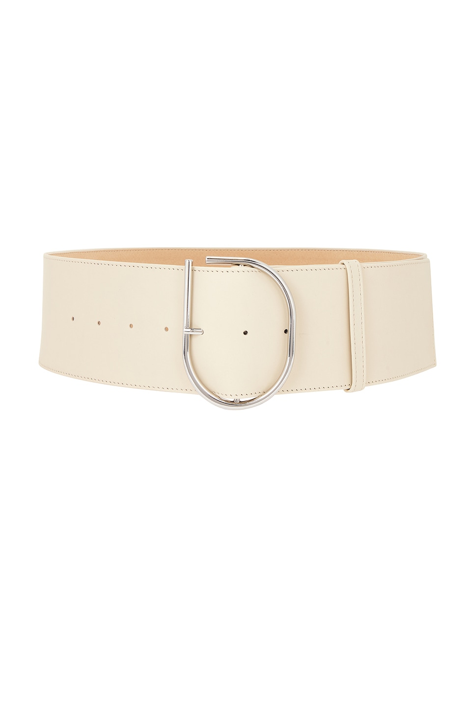 Sir Rocco Wide Leather Belt In White