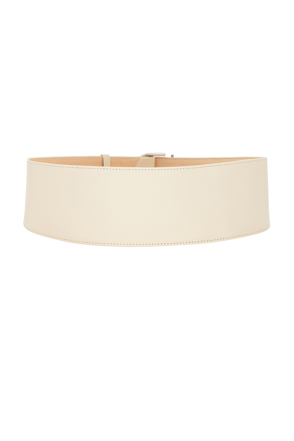 Sir Rocco Wide Leather Belt In White