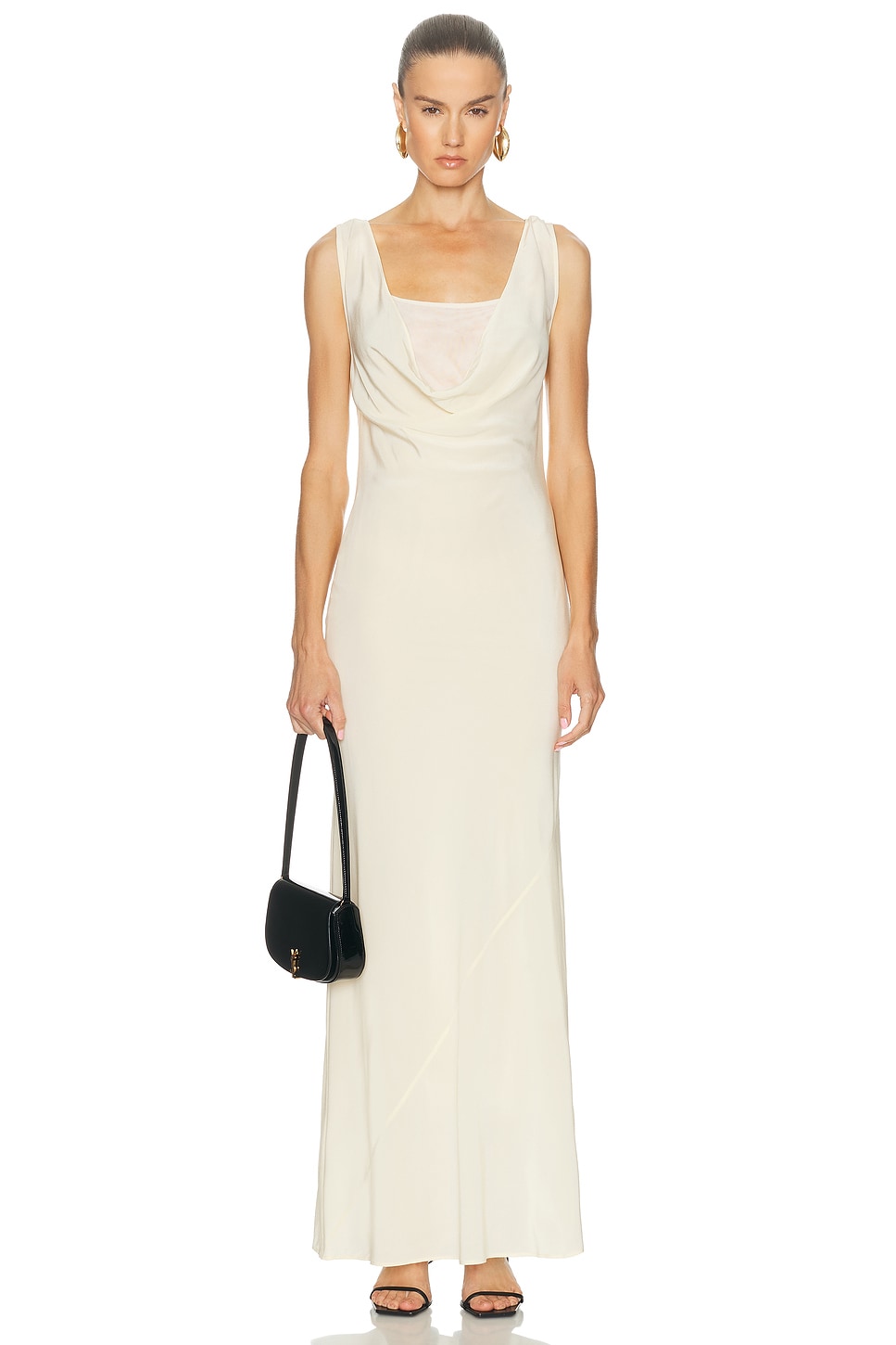 Image 1 of SIR. Piero Layered Midi Dress in Cream