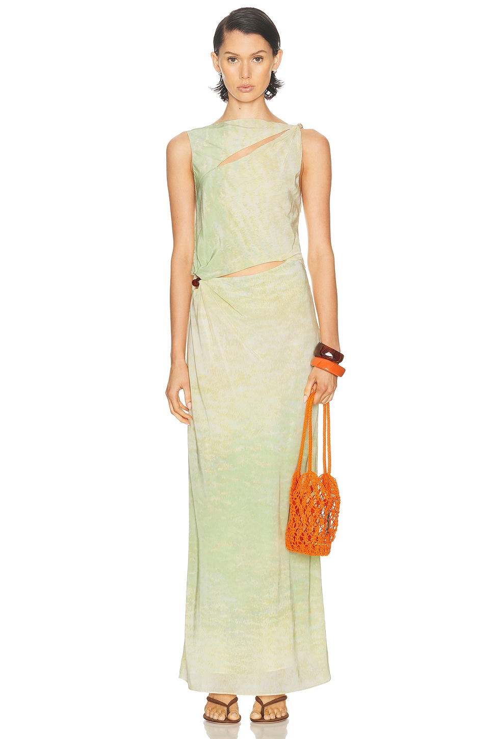 Image 1 of SIR. Citterio Gown in Giardino Citro Print