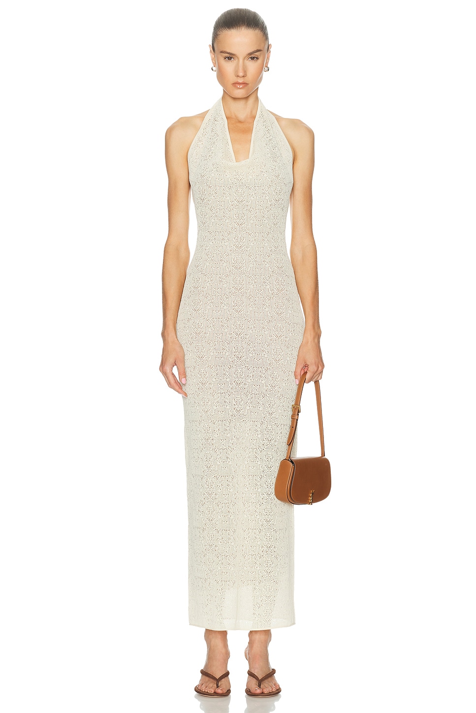 Image 1 of SIR. Celestino Halter Dress in Straw