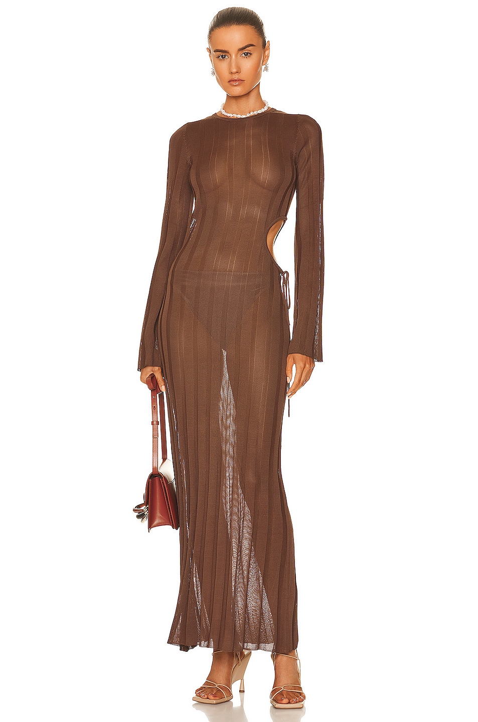 Image 1 of SIR. Aya Cut Out Dress in Chocolate