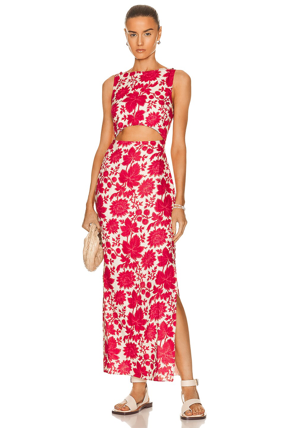 Image 1 of SIR. Cinta Cut Out Midi Dress in Valentina Floral