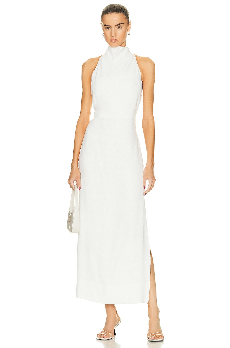 Image 1 of SIR. Clemence Halter Midi Dress in Ivory