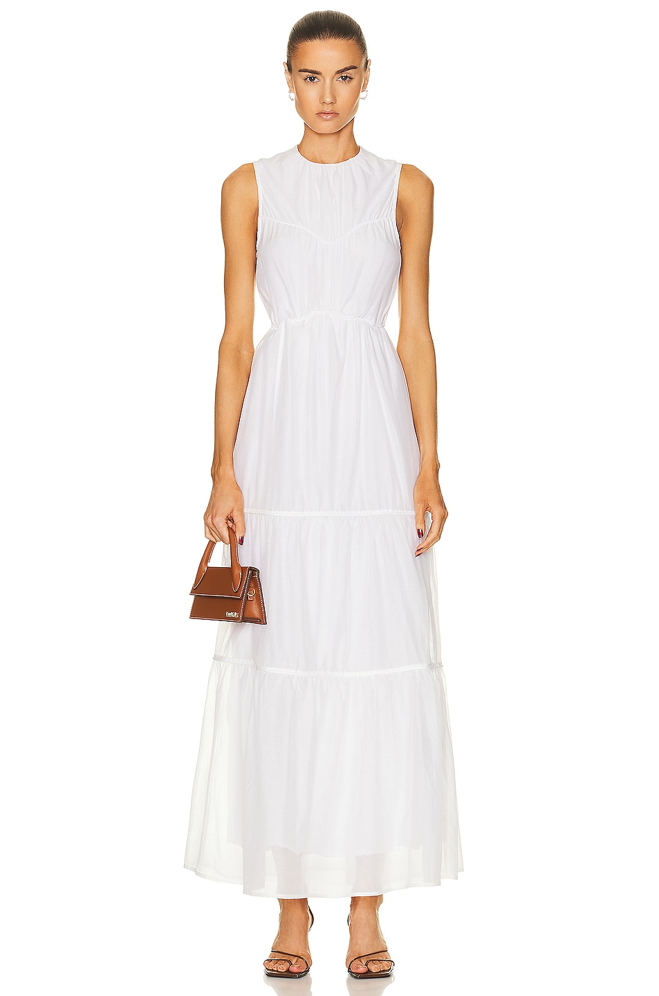 Image 1 of SIR. Emme Tiered Dress in Ivory