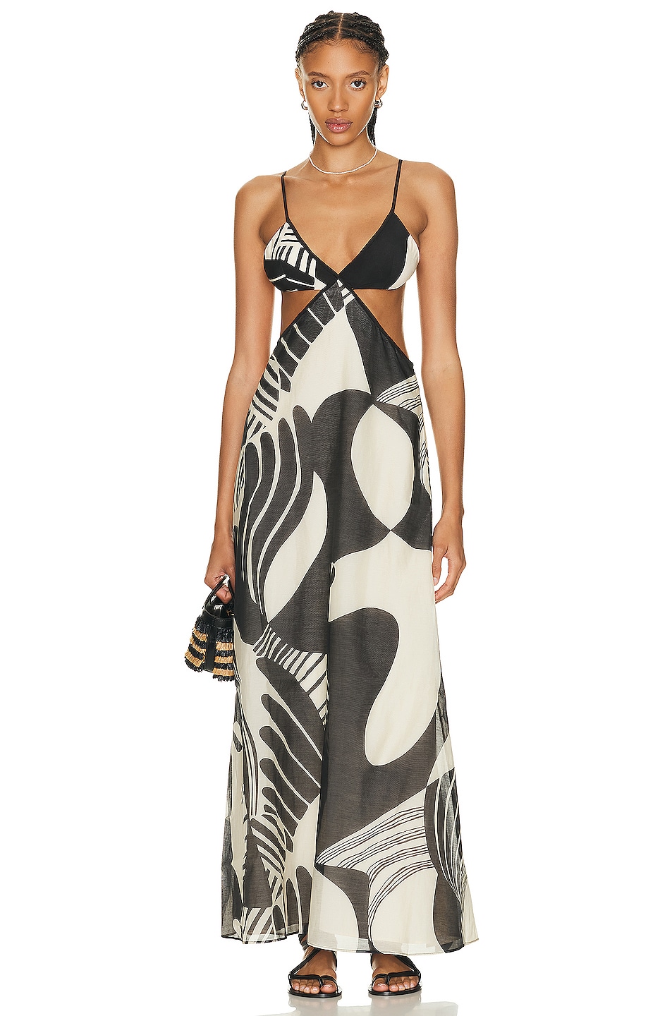 Image 1 of SIR. Realisme Cut Out Dress in Papier