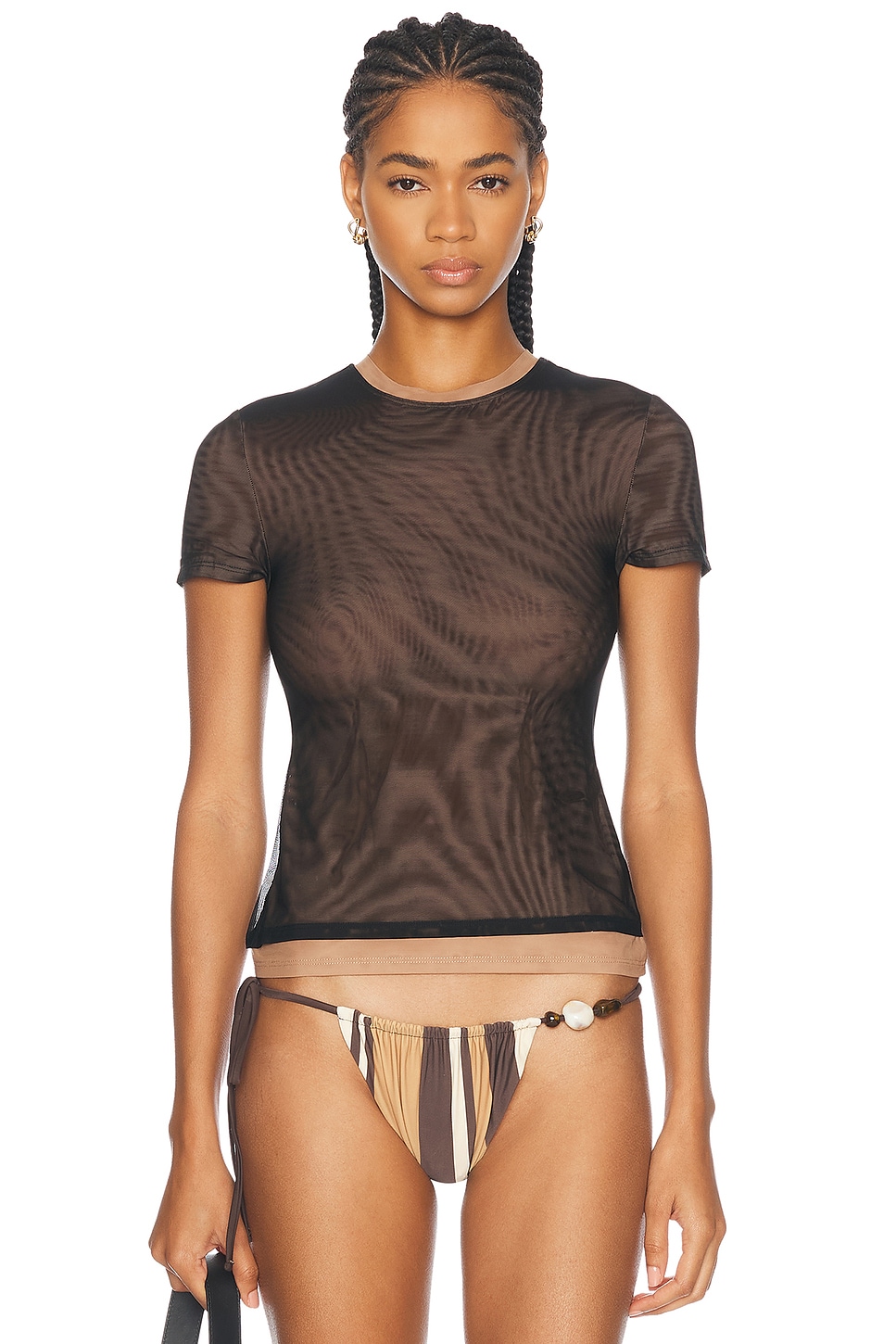 Image 1 of SIR. Delta Overlay Top in Sepia