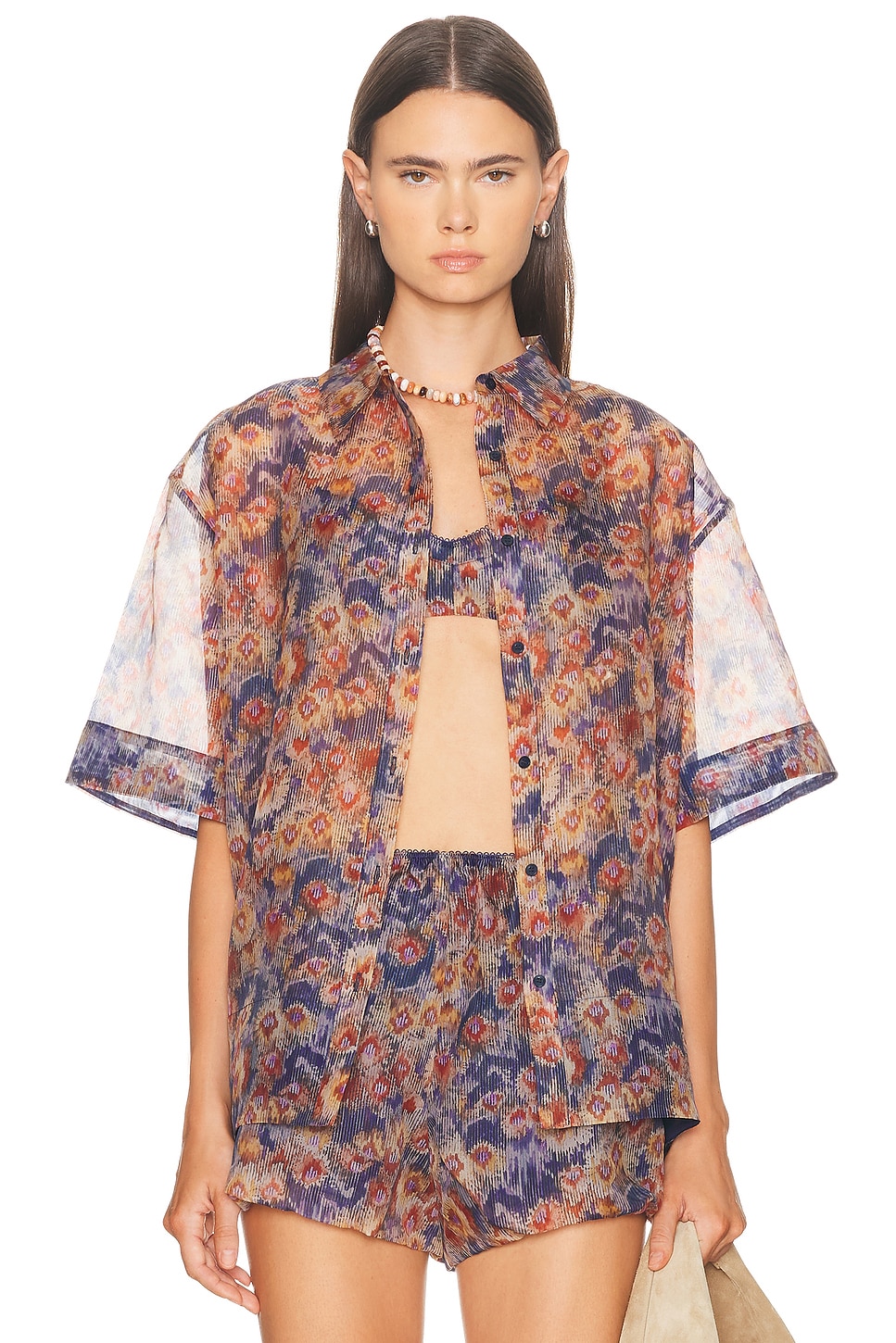 Image 1 of SIR. Fiore Shirt in Petalo Scuro