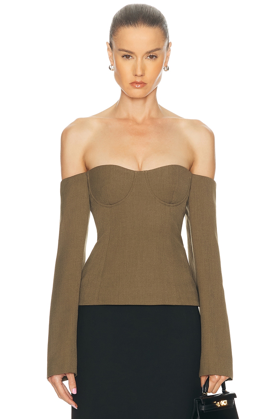 Image 1 of SIR. Sartoria Bodice Top in Chocolate Marle