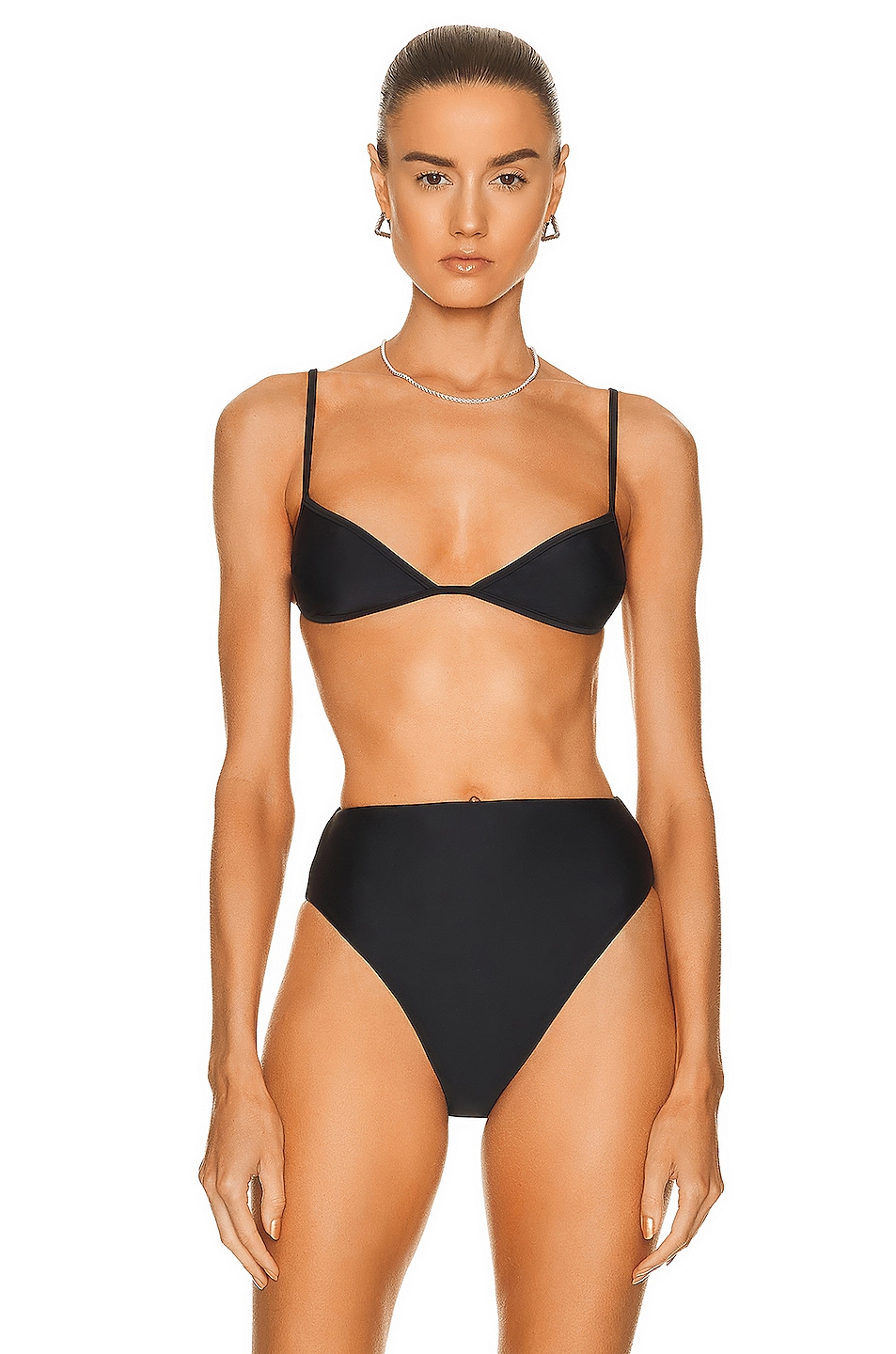 Image 1 of SIR. Roy Balconette Bikini Top in Black