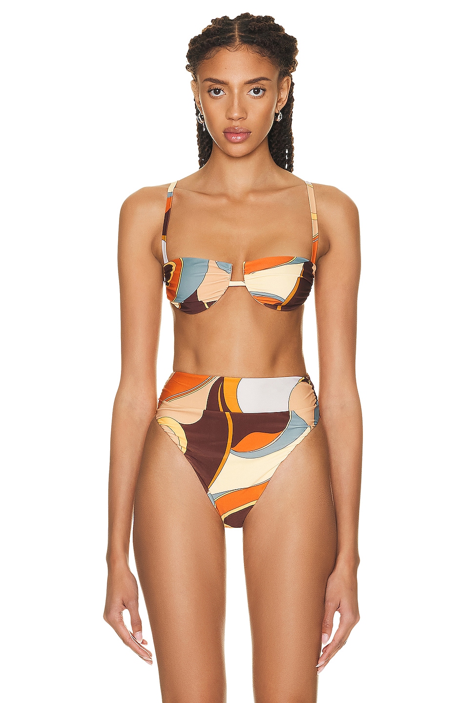 Image 1 of SIR. Vista Gathered Bikini Balconette in Vista Print