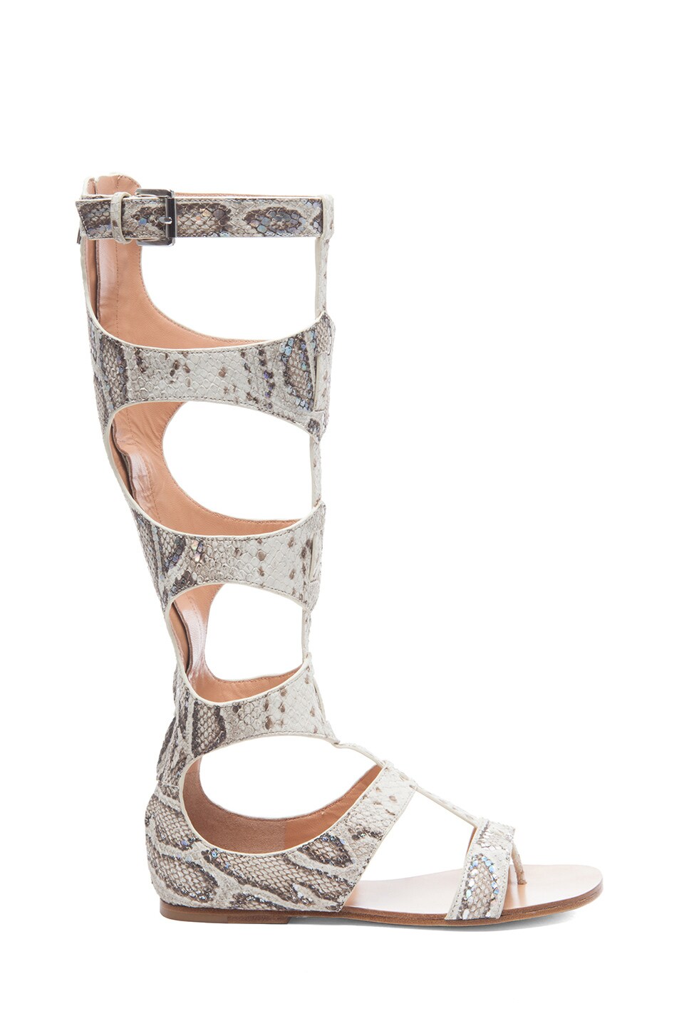 Image 1 of Sigerson Morrison Bodie Leather Gladiator Sandals in Cream