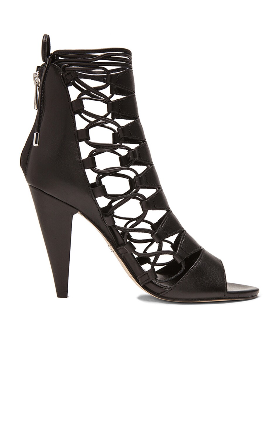 Image 1 of Sigerson Morrison Magola Lace Up Leather Heels in Black