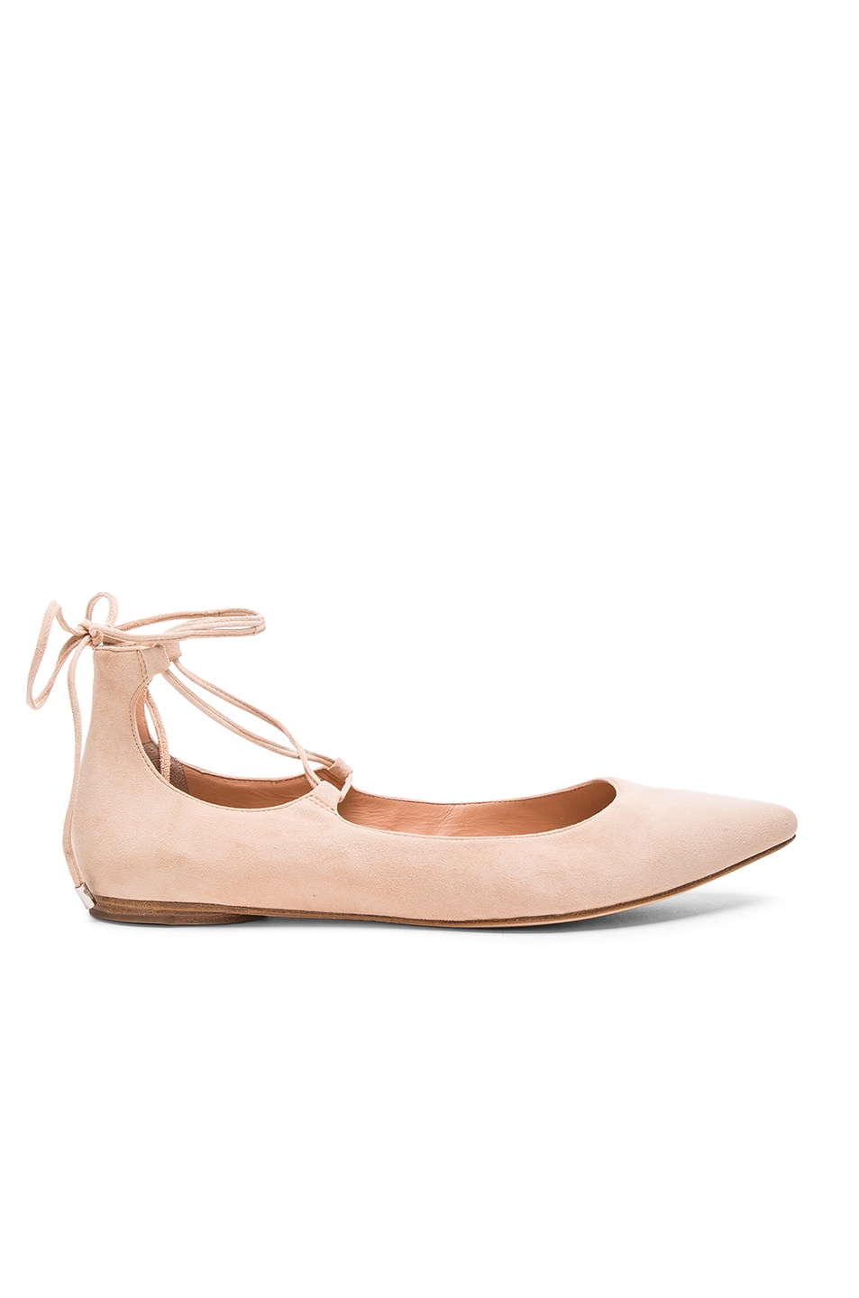 Image 1 of Sigerson Morrison Suede Sassy Flats in Blush