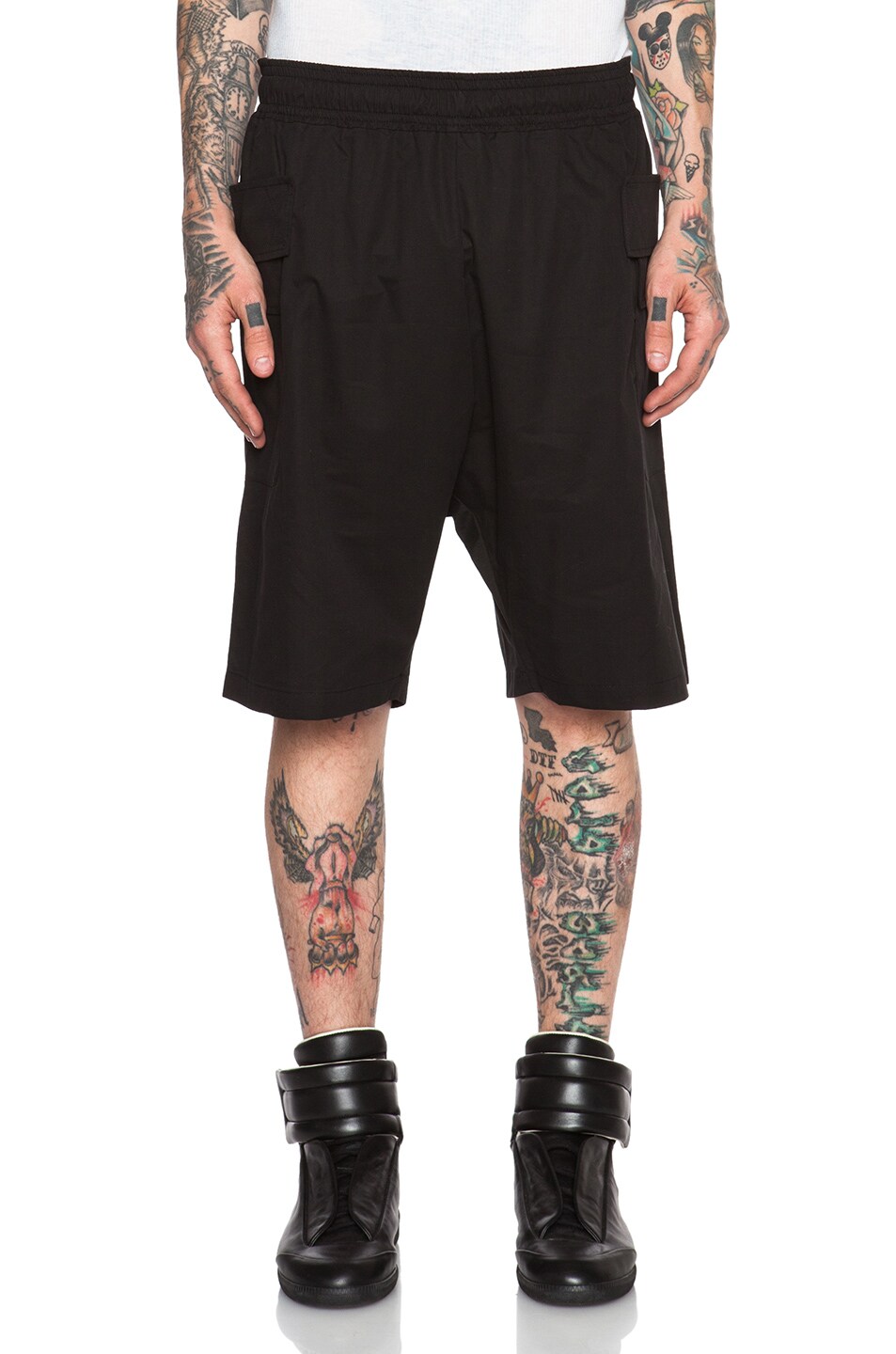 Image 1 of SILENT DAMIR DOMA Pai Track Shorts in Vintage Black