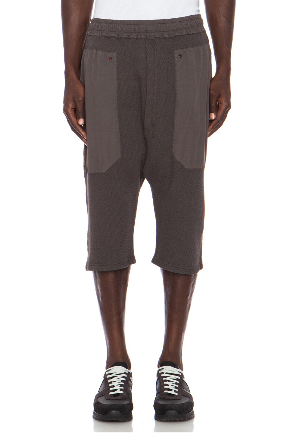 Image 1 of SILENT DAMIR DOMA Plimm 3/4 Cotton-Blend Sweatpants in Ashes