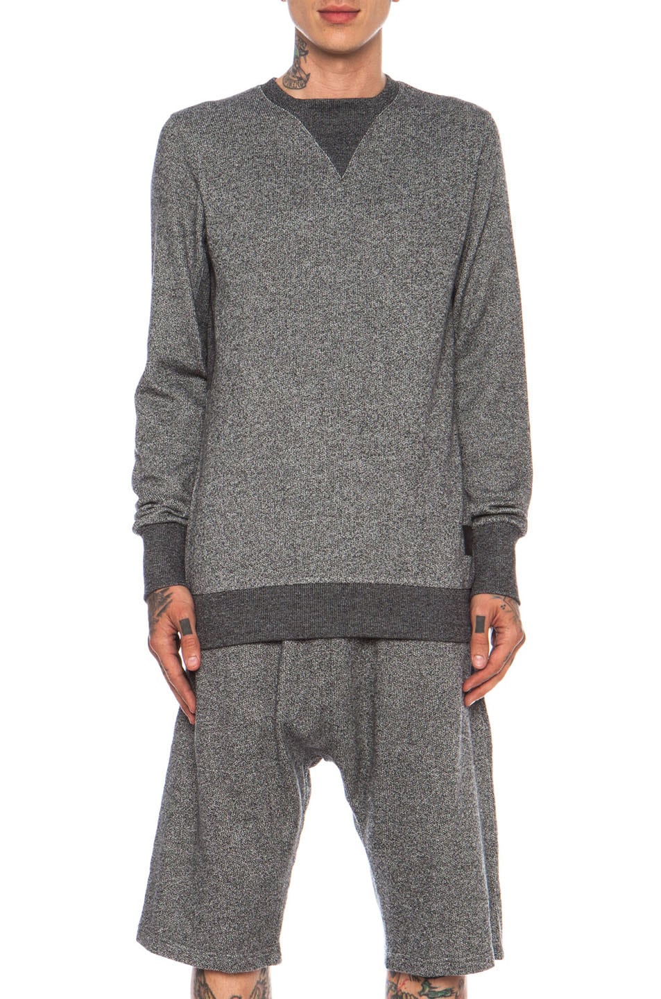 Image 1 of SILENT DAMIR DOMA Stalio Roundneck Sweatshirt in Grey Melange