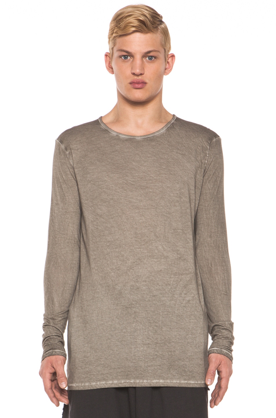 Image 1 of SILENT DAMIR DOMA Teline Long Sleeve Tee in Marble Washed