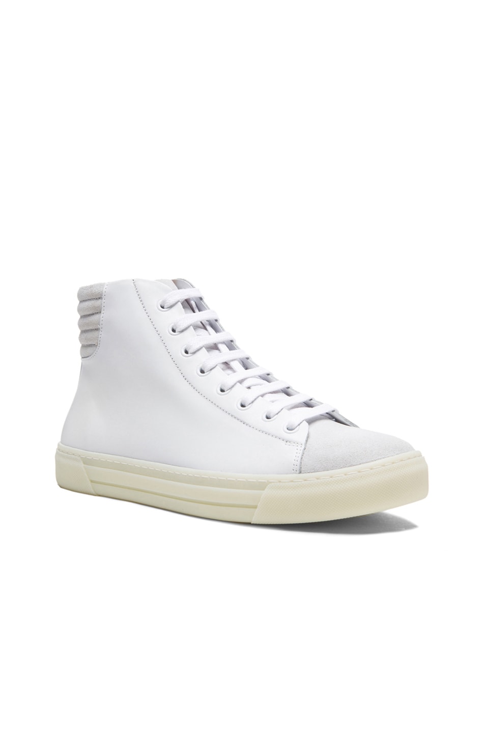 Image 1 of SILENT DAMIR DOMA Fidis High Top Leather Sneakers in Optic White
