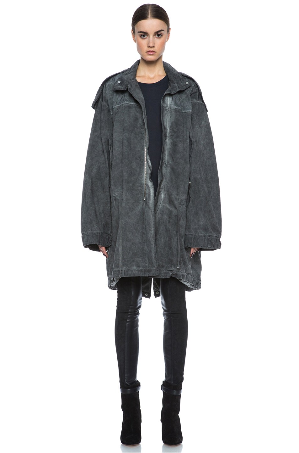Image 1 of SILENT DAMIR DOMA Cotton Parka in Ashes Washed