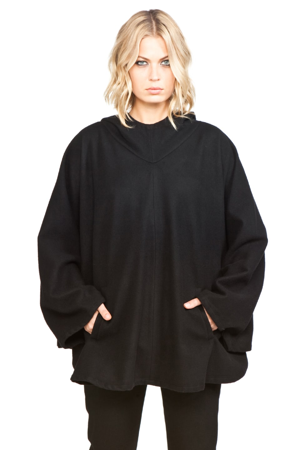 SILENT DAMIR DOMA Cape in Onyx | FWRD