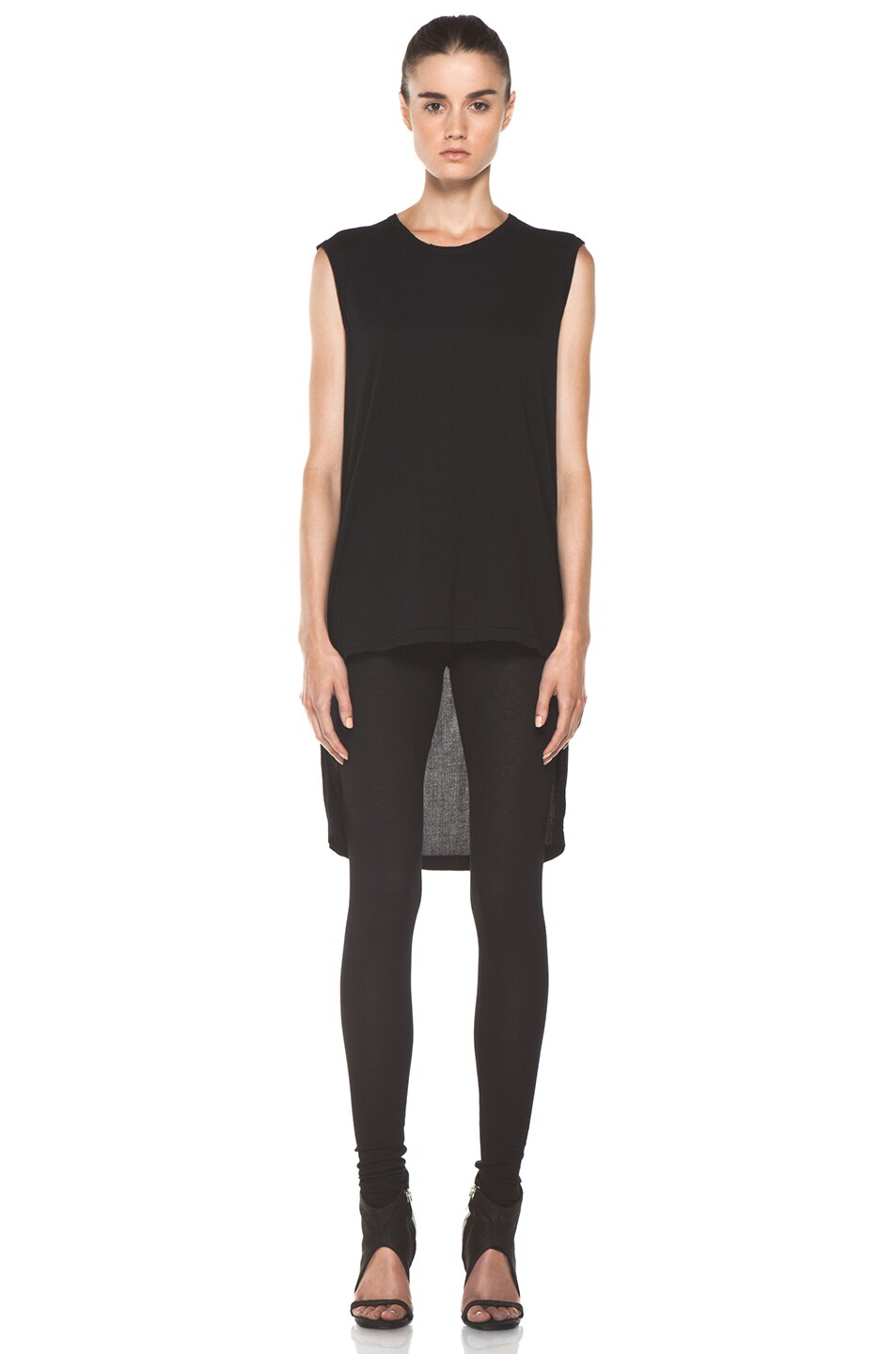 SILENT DAMIR DOMA Rib Leggings in Vintage Black | FWRD