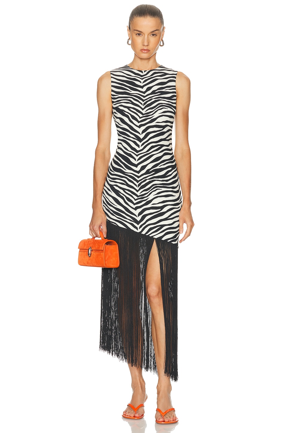 SIMONMILLER Casablanca Fringe Dress in Black