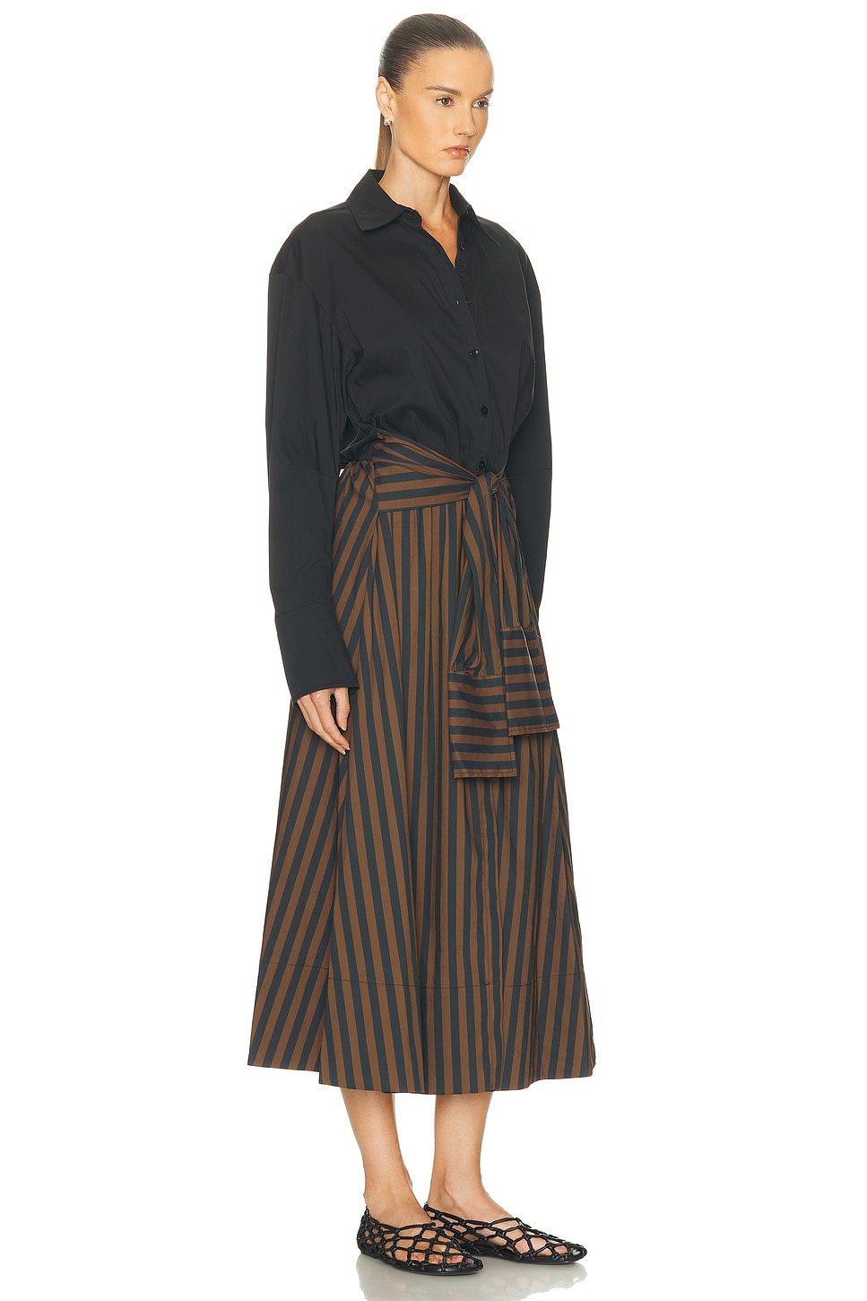 Simonmiller Loch Poplin Tie Maxi Dress In Blue