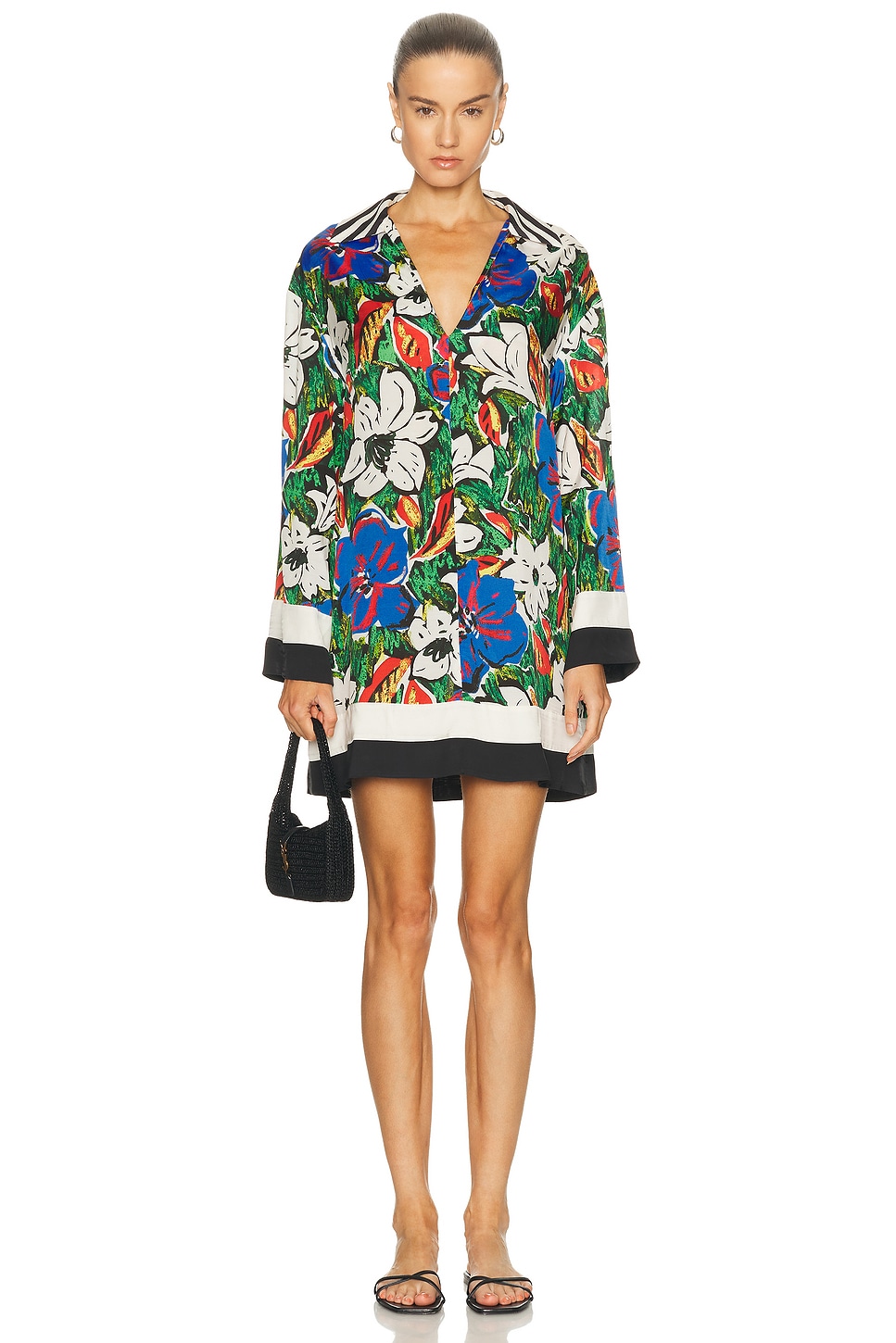Image 1 of SIMONMILLER Diaz Mini Dress in Tropical Floral Print Combo