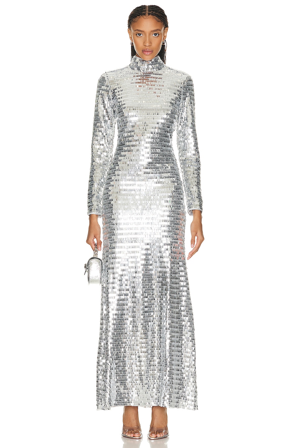 Image 1 of Simon Miller Sequin Sculpty Dress in Satellite Silver