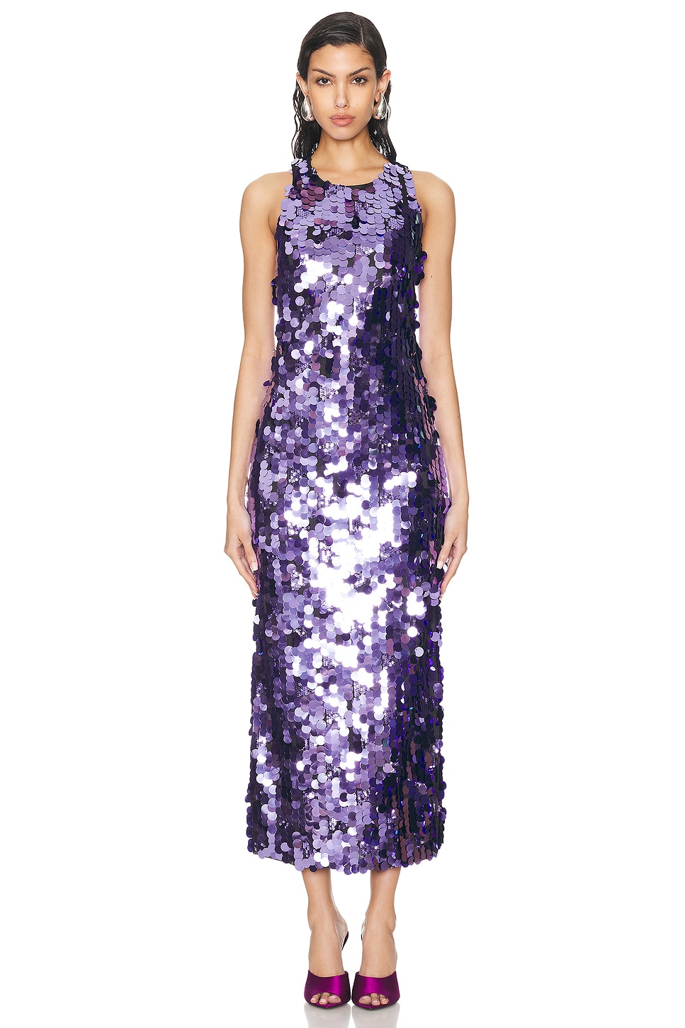 Image 1 of Simon Miller Lou Sequin Dress in Disco Purple