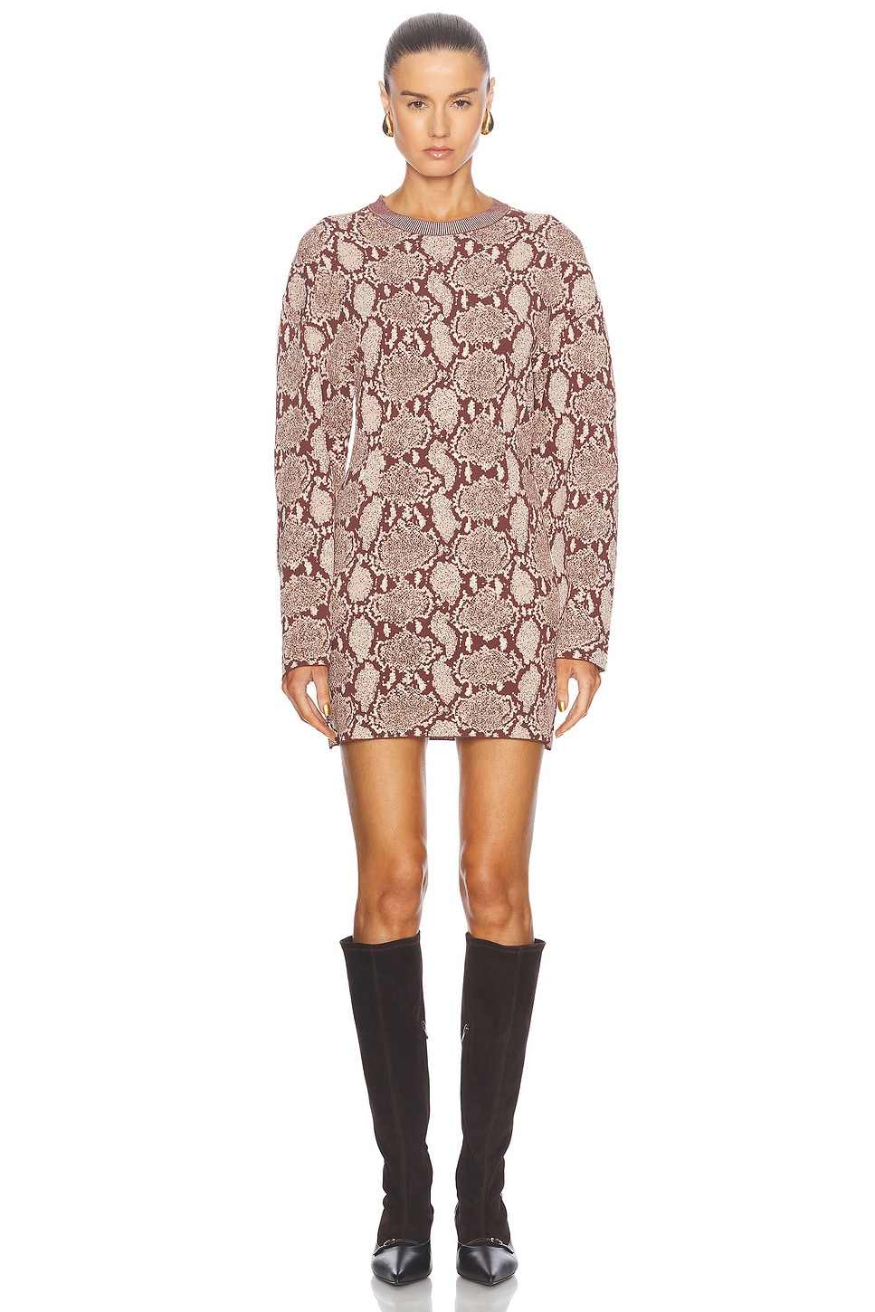 Image 1 of SIMONMILLER Wallis Knit Dress in Snake Print